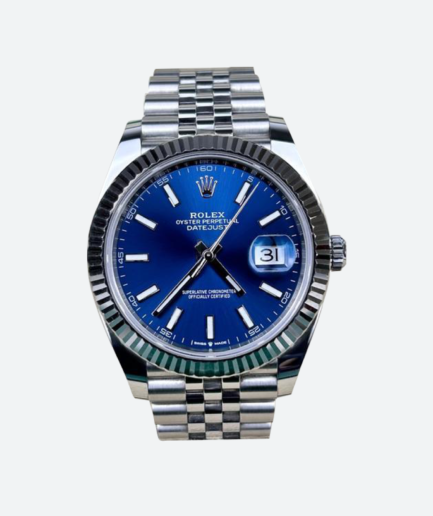Rolex Automatic Blue Dial Steel Watch