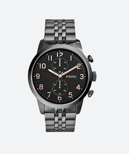 Fossil Townsman Grey Stainless Steel Smoke Dial Chronograph Quartz Watch for Gents - FS4934