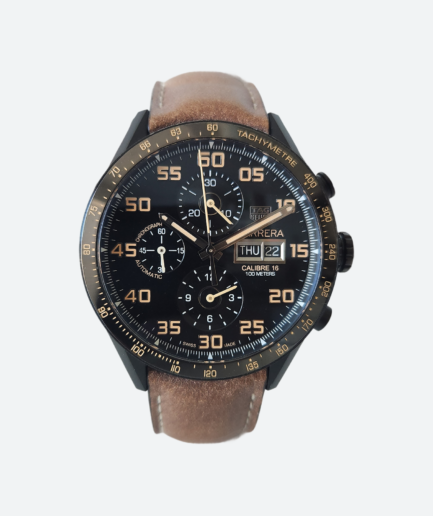 Tag Heuer Carrera Chronograph 43mm Black Titanium Men’s Watch w/ BOX CV2A84
